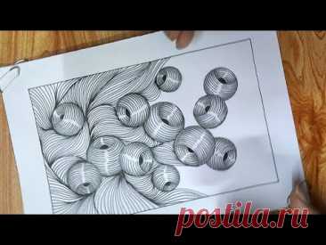 Pattern 503|Zentangle|Zentangle art|Zendoodle art|Zendala art|Zenfloral art|Doodle art|Floral art