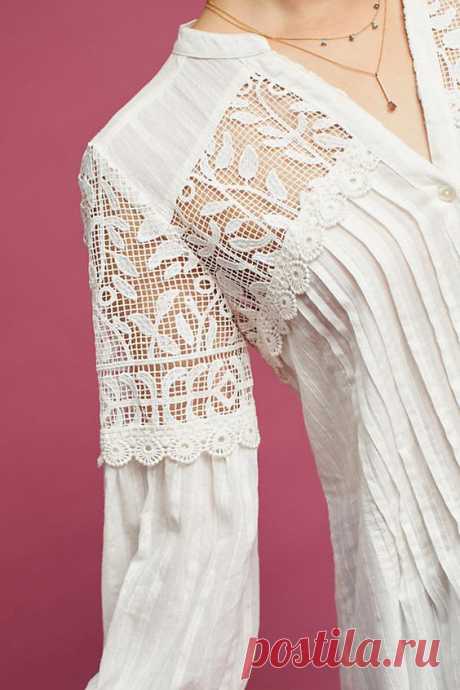 Pintucked Lace Tunic