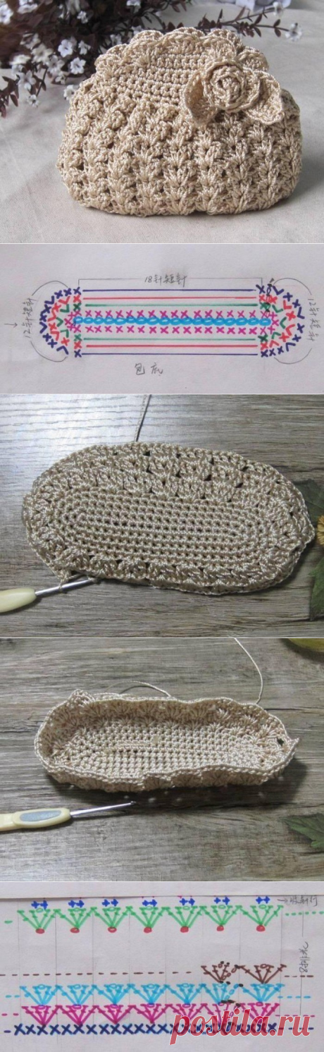 Маленькая сумочка с розой