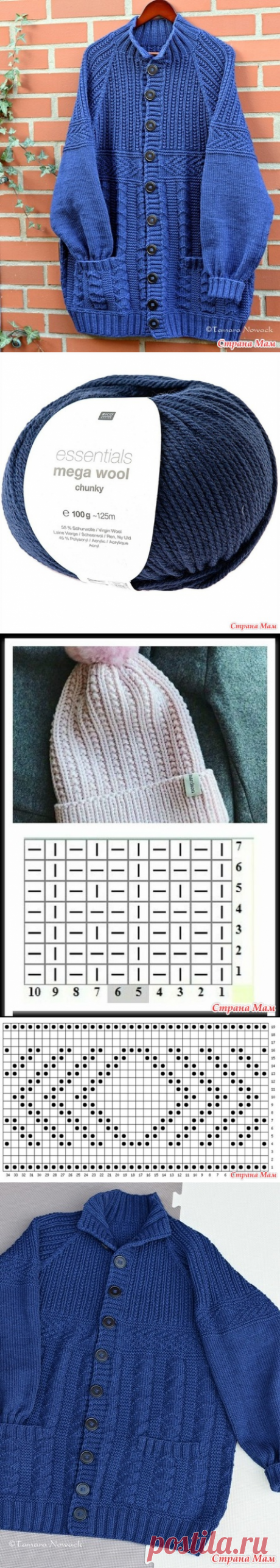 Мужской жакет спицами - Вязание - Страна Мам