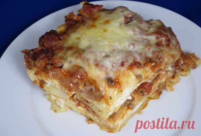Лазанья мясная.