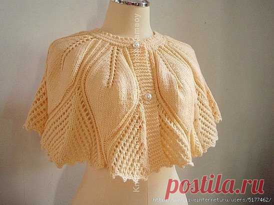 Пелерина спицами