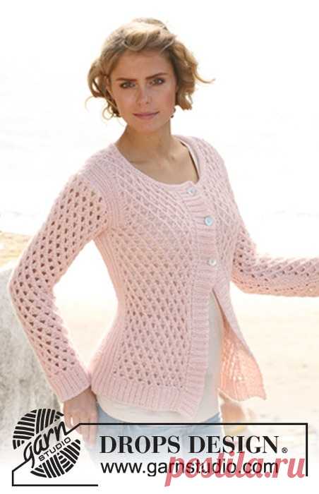 Нежный жакет от Drops Design 

Пряжа: DROPS MUSKAT (100% хлопок; 50гр -100м) и DROPS KID-SILK (75% мохер, 25% шелк; 25 гр. ~ 200 м.)
Количество клубков: 450-500-550-600-650-750 гр. MUSKAT125-125-150-150-175-200 гр. KID_SILK
Плотн…