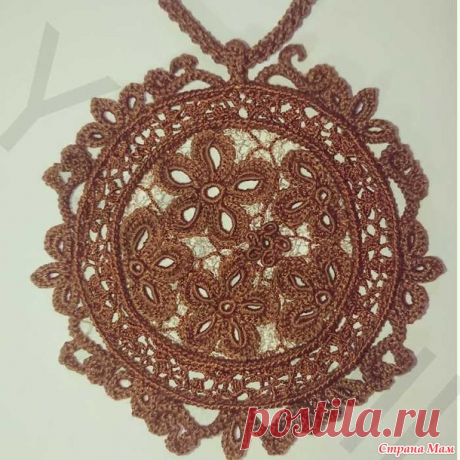 Медальон в ирландской технике. Крючком. МК от YanKell. / Страна Мам