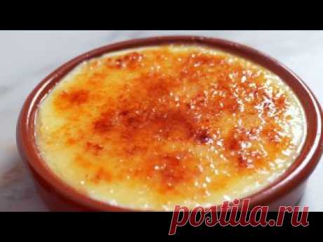 Десерт из МОЛОКА без ВЫПЕЧКИ как в ресторане! Это Крема - каталана! Молоко - 600 гСахар - 50 г (по вкусу)Ванильный сахар - 10 гЖелтки - 4 шт.Соль - щепоткаКукурузный крахмал - 20 гтакже можно добавить цедру лимона, апельсина, палочку корицы для ароматизации молока.***Сахар - 4-5 ст.л.