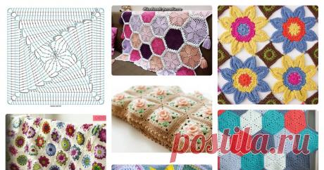 Мотивы крючком для пледа Автор — vitalik.mihasiw
