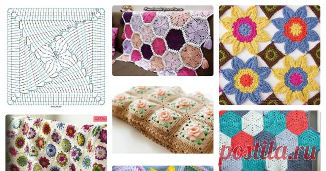 Мотивы крючком для пледа Автор — vitalik.mihasiw