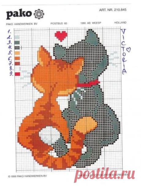 КОШКИ. ЧАСТЬ 1 / Вышивка / Схемы вышивки крестом