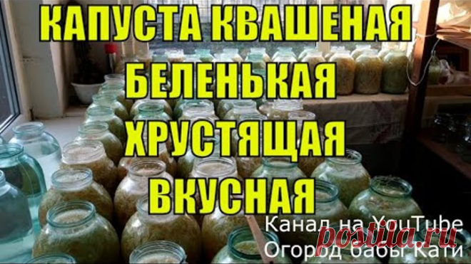 РЕЦЕПТ КВАШЕНОЙ КАПУСТЫ! КОГДА И КАК КВАСИТЬ КАПУСТУ!