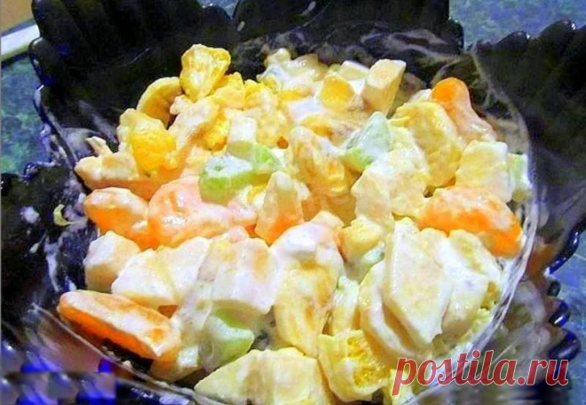 Фруктовый салат с мандаринами и мороженым рецепт с фото пошагово - 1000.menu