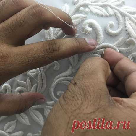 Setting the bust #appliqués #needlework #embroidery #silk #threadwork #handmade #embellishments #bridal #artisanal #fashion #dressmaking #tailoring #workinprocess