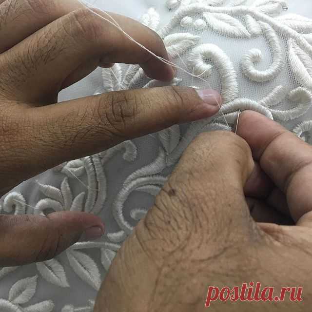 Setting the bust #appliqués #needlework #embroidery #silk #threadwork #handmade #embellishments #bridal #artisanal #fashion #dressmaking #tailoring #workinprocess