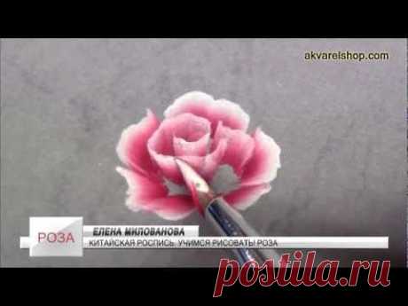 Китайская роспись. Урок №2 (трейлер). Роза.