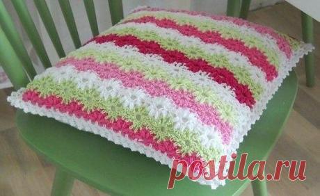 Плед и подушки крючком из категории Интересные идеи – Вязаные идеи, идеи для вязания