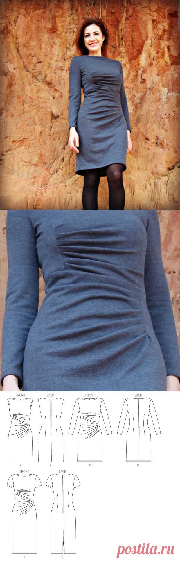 Aventuras de costuras: A Grey Winter Dress... Vogue 8946