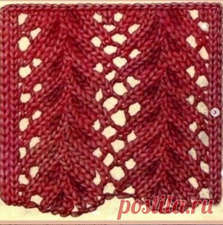 Ажурный узор спицами. Описание вязания | Вязание с Аленой Липницкой | Яндекс Дзен
