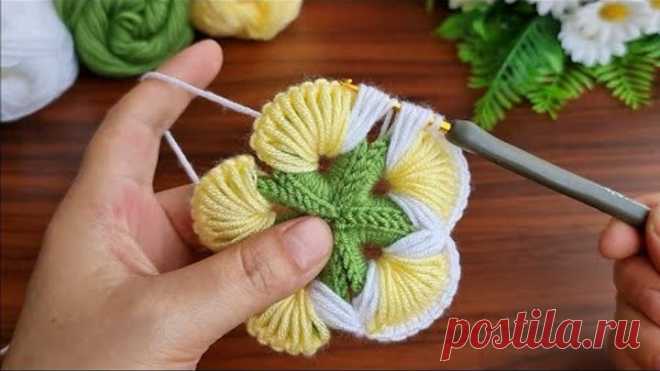 Wow!.. 😍 How to make beautiful eye catching crochet flower. Sell and give as a guft.