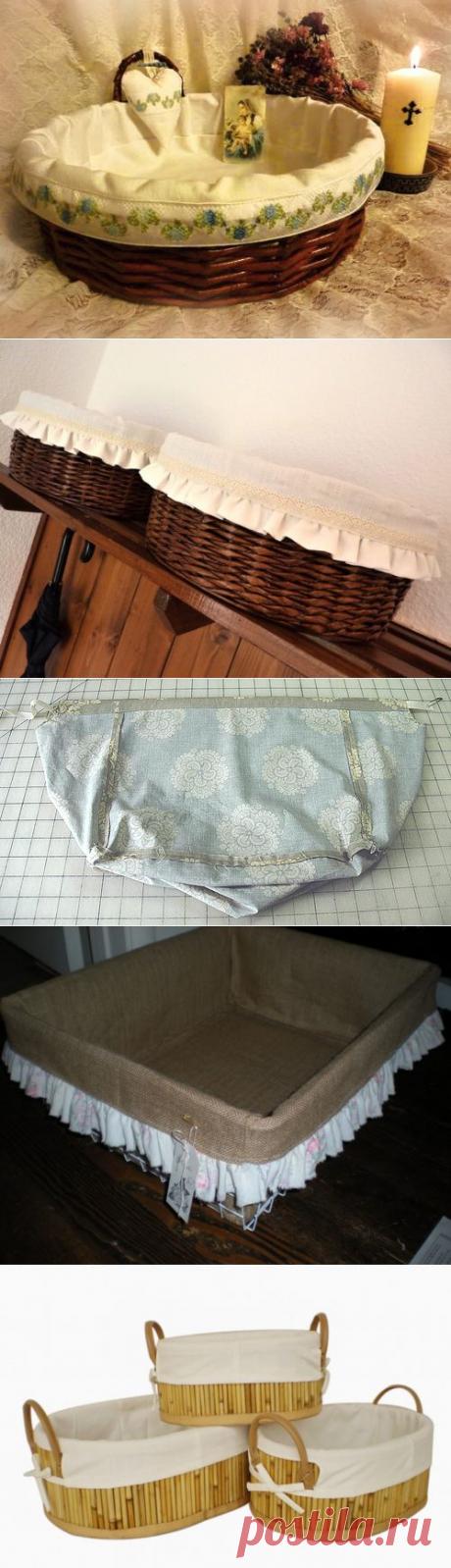 Как сшить салфетку-вкладыш для корзинки | Умелые ручки