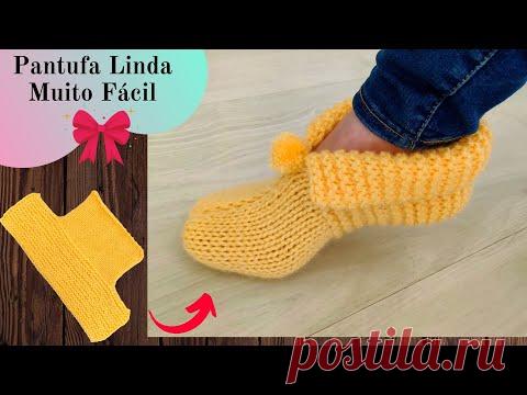 ПАНТУФА ВЯЗАНИЯ ШАГ ЗА ШАГОМ