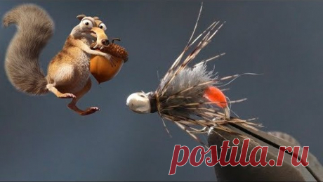 Муха из шкуры Белки. Мягкая аппетитная нимфа на Хариуса и Ленка