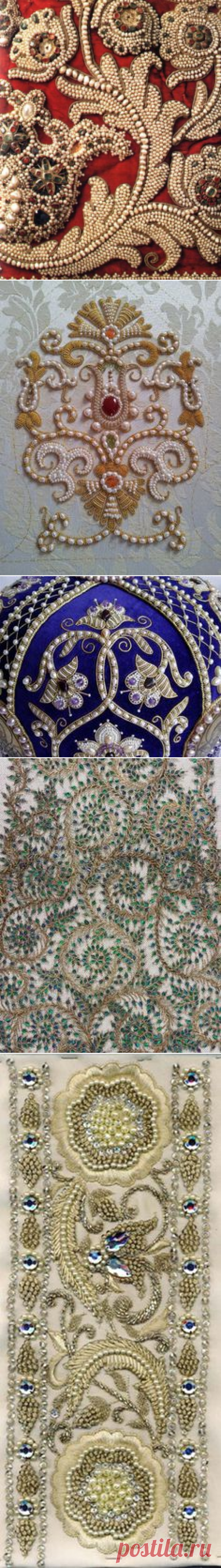 Russian pearl embroidery (drevnosty.livejournal.com). | Fashion | Beading &amp; Embroidery