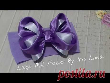 Como fazer laço mil faces Diy ,Tutorial ,Pap By Iris Lima How To Make a Hair Bow