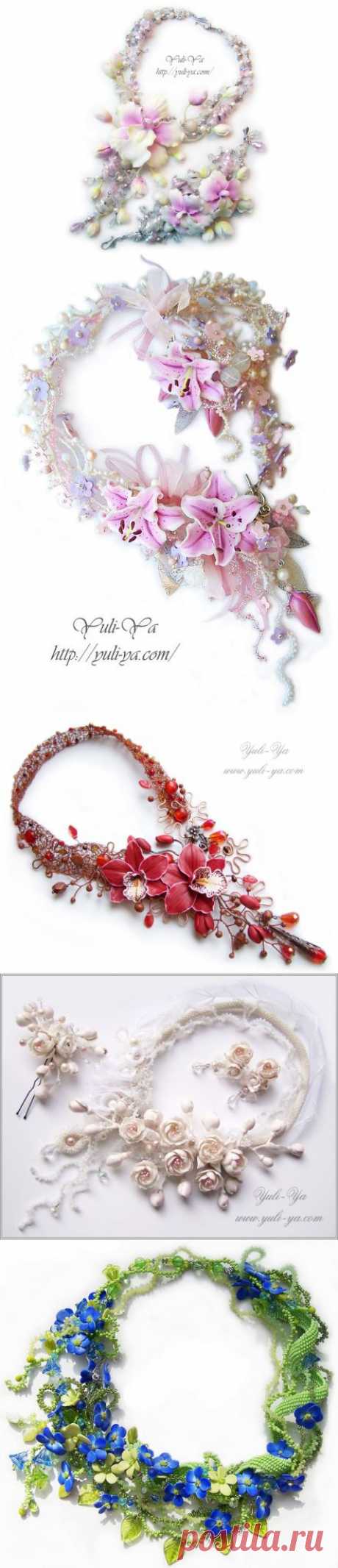 Великолепные «цветочные» украшения Юлии Галущак — Рукоделие