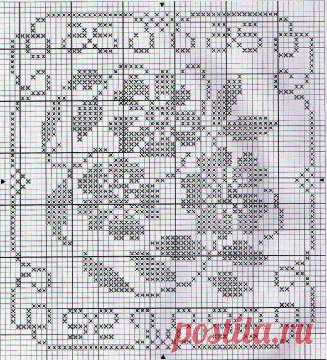 Kira scheme crochet: Three roses