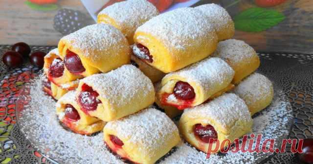 «Вишни под снегом» за 30 минут — невесомое и хрустящее печенье с кислинкой. Замороженные ягоды тоже подойдут. — БЛИНЧИК