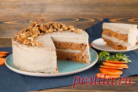 Морковный торт без выпечки, в котором нет сахара, муки и яиц | Рецепты от ВкусВилл | Яндекс Дзен