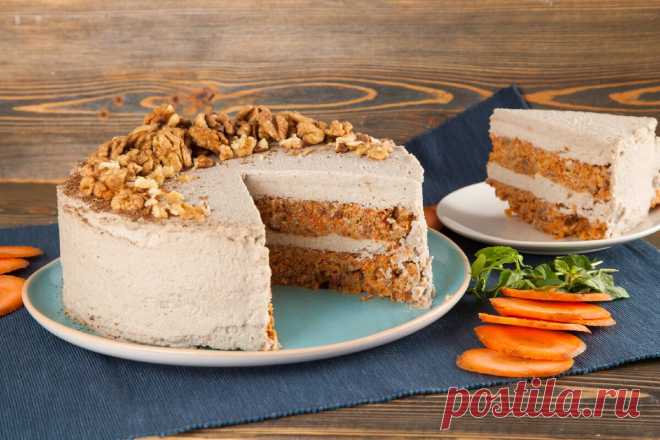Морковный торт без выпечки, в котором нет сахара, муки и яиц | Рецепты от ВкусВилл | Яндекс Дзен
