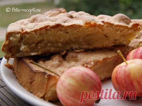 Шарлотка с яблоками - Фото-рецепты пошагового приготовления