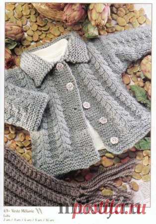 Жакет спицами для девочек «Мелани» » Ниткой - вязаные вещи для вашего дома, вязание крючком, вязание спицами, схемы вязания