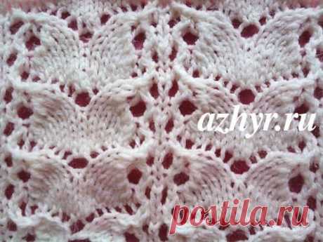 Японский ажур спицами схема | Ажур
