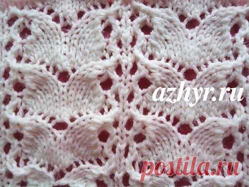 Японский ажур спицами схема | Ажур