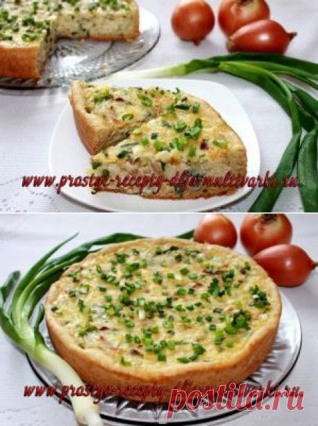 Открытый луковый пирог с сыром