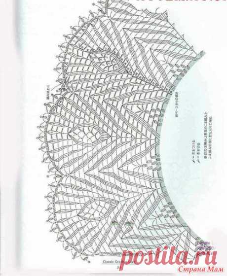 Салфетка "Павлинье перо" - Страна Мам