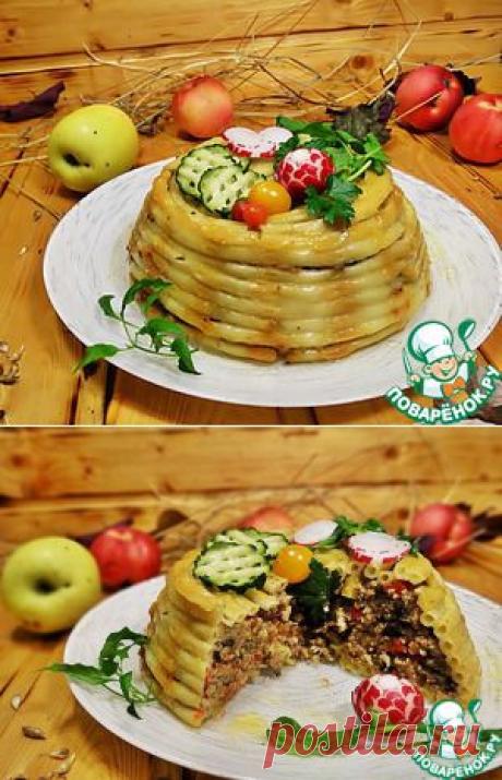 Тимбаль с говяжьим фаршем и овощами - кулинарный рецепт