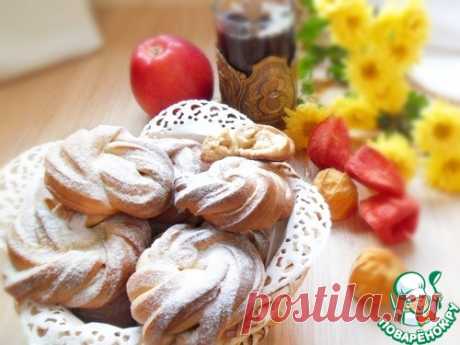 Булочки песочные с яблоками – кулинарный рецепт