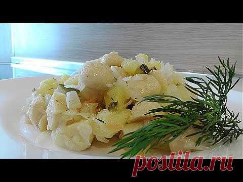 Салат из шампиньонов с картофелем. Великий Пост. .