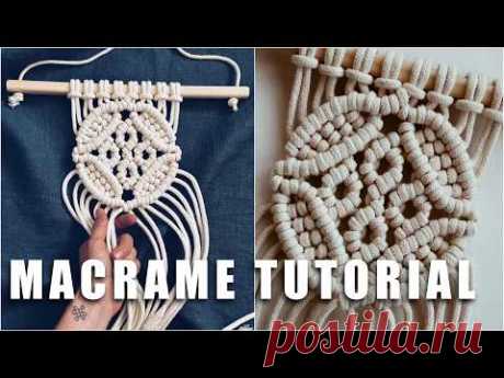 DIY; Macrame Boho Medallion / New Macrame Pattern / Pendant