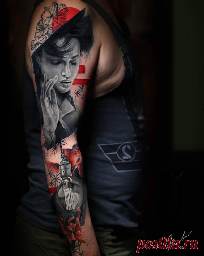 ТАТУ-МАСТЕР MICHAEL CLOUTIER (ЧЕРНО-СЕРАЯ, ЦВЕТНАЯ, РЕАЛИЗМ, ТРЭШ ПОЛЬКА) | Tattoo-Voops | Яндекс Дзен