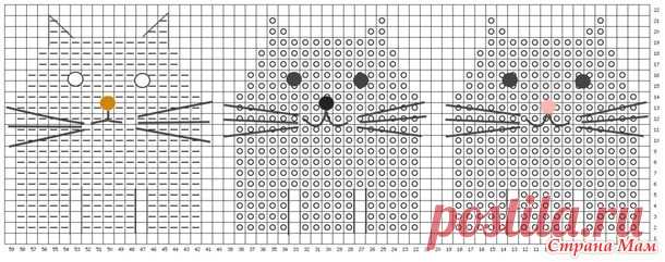 КОШКИ - чёрный свитерок (схема) - Жаккард - Страна Мам