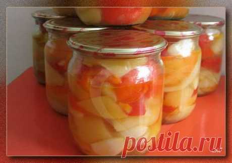Маринованный перец с чесноком..