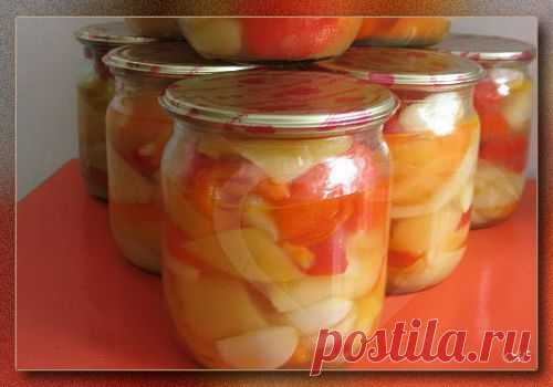 Маринованный перец с чесноком..