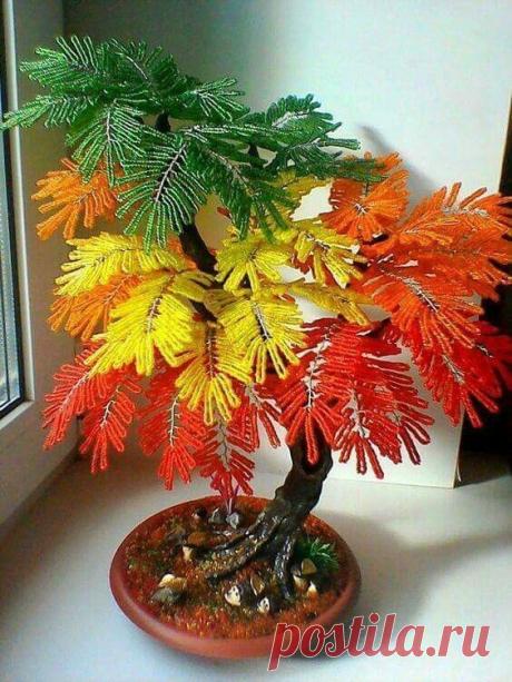 Осенние шедевры из бисера