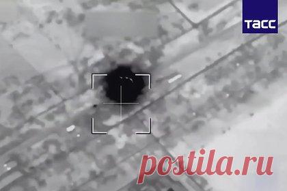 Минобороны России показало кадры удара по железнодорожному эшелону в Николаевской области