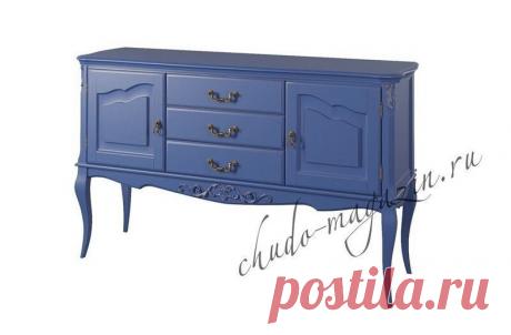 Комод-консоль под старину синего цвета с ящиками и распашными дверцами купить по цене 59 000 руб. в Москве — интернет магазин chudo-magazin.ru