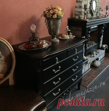 Комод черный с 5 выдвижными ящиками купить по цене 54 000 руб. в Москве — интернет магазин chudo-magazin.ru
