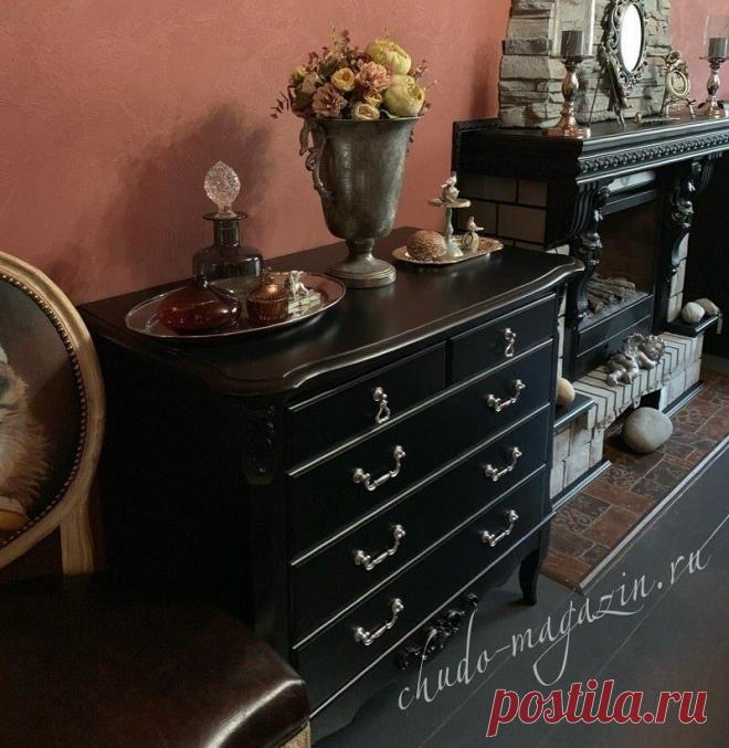 Комод черный с 5 выдвижными ящиками купить по цене 54 000 руб. в Москве — интернет магазин chudo-magazin.ru